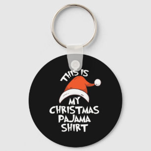 Chaveiro Esta É A Minha Camisa De Camisa De Natal Pajama.