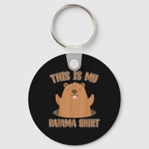 Chaveiro Esta É A Minha Camisa De Marmota Pajama Para Mulhe