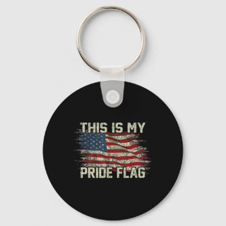 Chaveiro Esta É Minha Bandeira do Orgulho EUA Americana 4 d