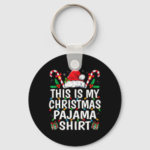 Chaveiro Esta É Minha Camisa de Pijama de Natal, Camisa de 