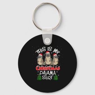 Chaveiro Esta é Minha Camisa de Pijama de Natal Ornitorrinc