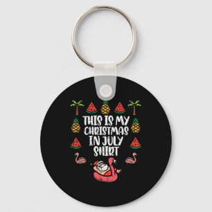 Chaveiro Esta É Minha Camiseta De Natal Em Julho Divertida