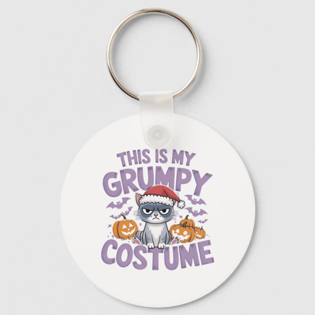 Chaveiro Esta é minha fantasia rabugenta - Design engraçada (Frente)