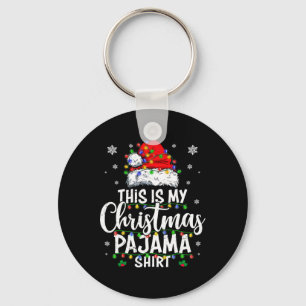 Chaveiro Esta é Minha Luz de Pijama de Natal Homens Mulhere