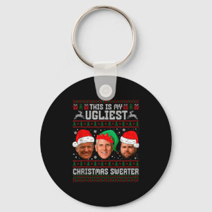 Chaveiro Esta é Minha Mais Feia Camisa de Natal Divertida T