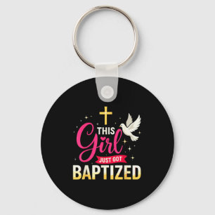 Chaveiro Esta Garota Acaba de Ser Batizada Camisa Meninas B