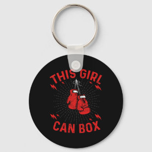Chaveiro Esta Garota Pode Boxear, Boxeador Boxe Design Vint