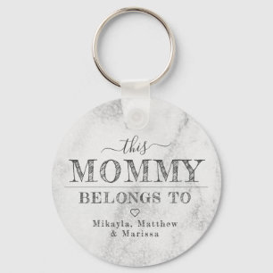 Chaveiro Esta Mamãe Pertence À Tipografia Minimalista