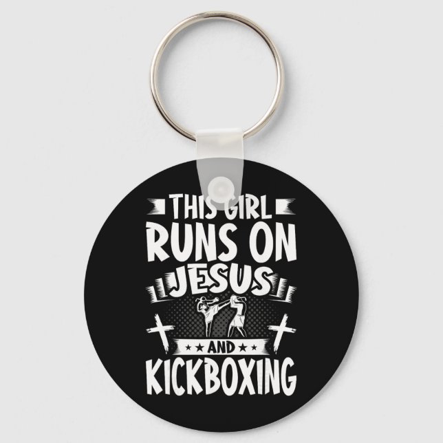 Chaveiro Esta Moça Funciona À Base De Jesus E Kickboxing (Frente)
