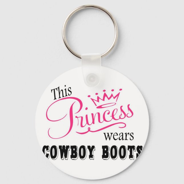 Chaveiro Esta Princesa veste Botas Cowboy (Frente)