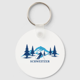 Chaveiro estação de esqui schweitzer idaho esquiando esquia