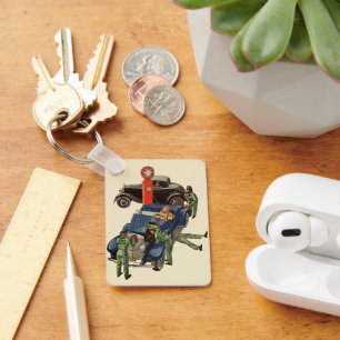 Chaveiro Estação de serviço de Cheio de Joe, Vintage Bus