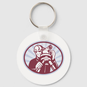 Chaveiro Estação de Teodolite Total do Engenheiro de Pesqui