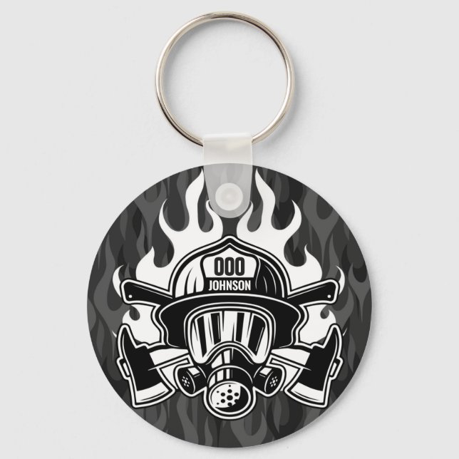 Chaveiro Estação Personalizada de Bombeiros de Emergência (Frente)