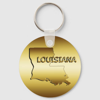 CHAVEIRO ESTADO DA LOUISIANA DOURADA MEDALLION