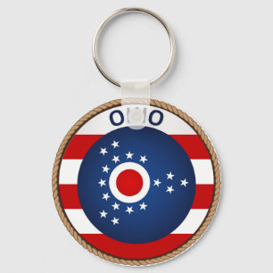Chaveiro Estado de selo da bandeira de Ohio