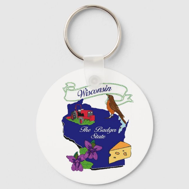 Chaveiro Estado de Wisconsin (Frente)