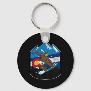 Chaveiro Estado Do Colorado Flag Snowboard Gift Bigfoot B