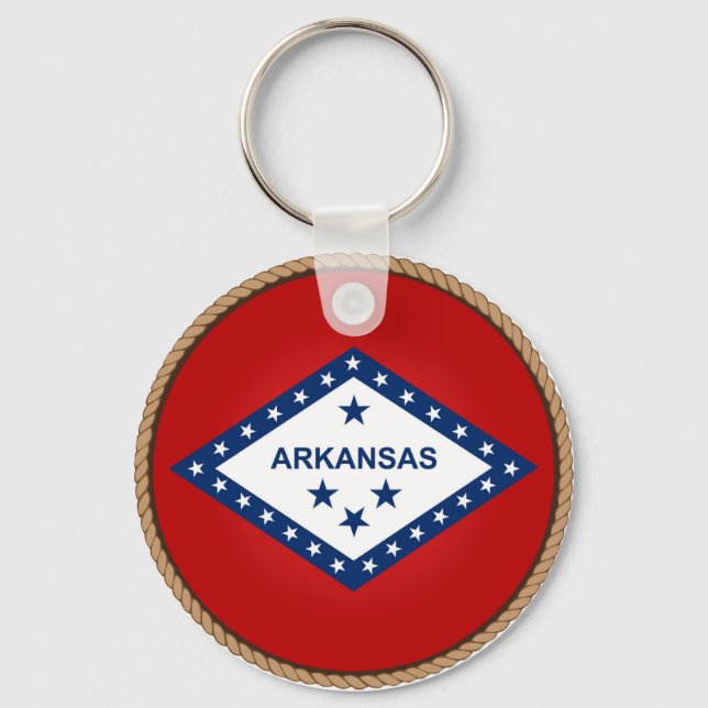 Chaveiro Estado do pavilhão do Arkansas (Frente)