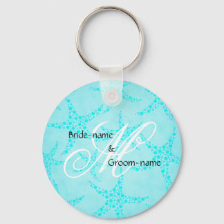 Chaveiro Estaleiro Monograma Turquoise de Casamento Persona