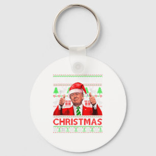 Chaveiro Estarei em Casa no Natal Papai Noel Trump Xmas Pij