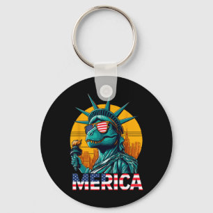 Chaveiro Estátua da Liberdade 4 de Julho Trex Meninos Bande