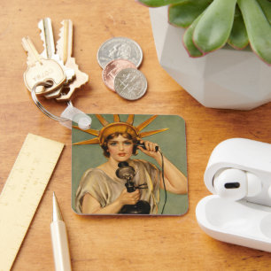 Chaveiro Estátua da liberdade do vintage, anúncio