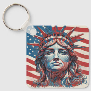 Chaveiro Estátua da Liberdade Nova York Patriótico EUA Libe