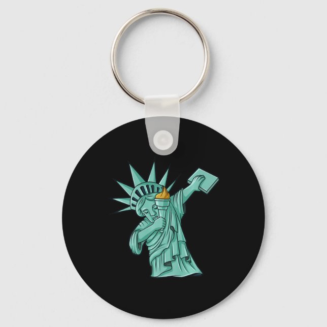 Chaveiro Estátua Dabbing da Liberdade 4 De Julho Meninos (Frente)