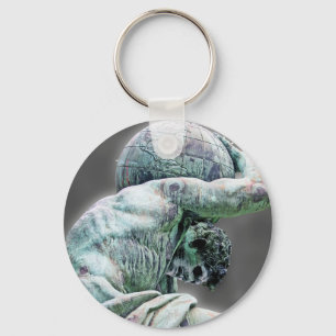 Chaveiro Estátua de Bismarck, Berlim, atlas grego do deus,