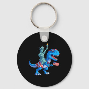 Chaveiro Estátua Dino Da Liberdade 4 De Julho Trex American