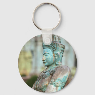 Chaveiro Estátua Verde Buda Camboja