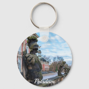 Chaveiro estátuas de cavaleiro pedras perto do palácio em P