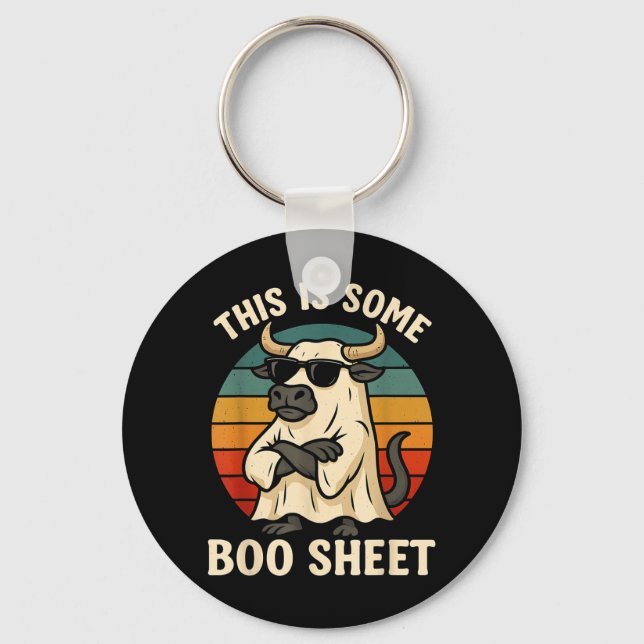 Chaveiro Este é Boo Sheet Fantasma Assustador Touro Hallowe (Frente)