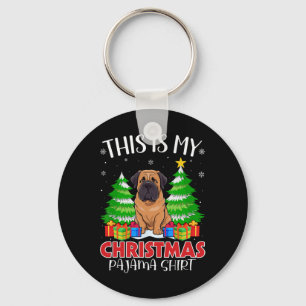 Chaveiro Este É Meu Natal Pajama English Mastiff Dog Xm