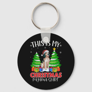 Chaveiro Este É Meu Natal Pajama Inglês Cachorro Xma