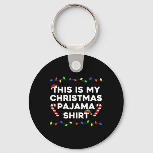 Chaveiro Este É Meu Natal Pajama Luz Feriado Engraçado F