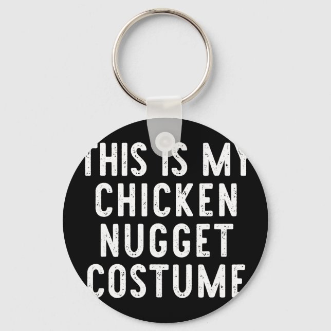 Chaveiro Este É Meu Traje De Nugget De Frango Halloween Sim (Frente)