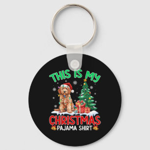 Chaveiro Este É O Meu Cachorro De Goldendoododle De Natal