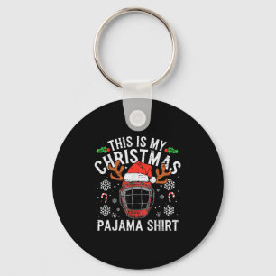 Chaveiro Este É O Meu Camisa De Natal De Hockey, Pajama.