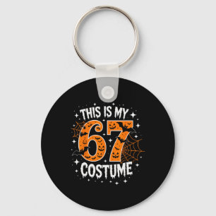 Chaveiro Este é o meu disfarce de Halloween 67 número 6 7 M