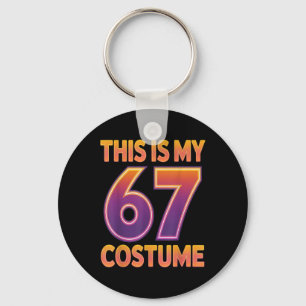 Chaveiro Este é o meu figurino de Halloween 67 Número 6 7 M