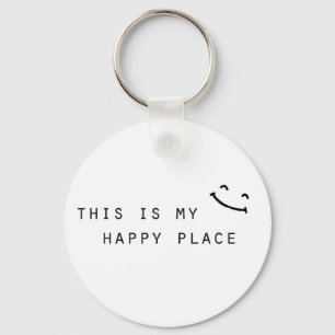 Chaveiro este é o meu lugar feliz design moderno simples