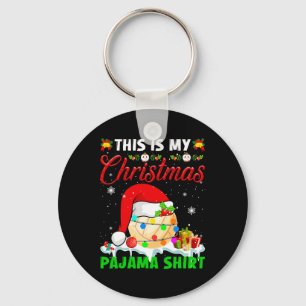 Chaveiro Este É O Meu Natal Pajama Santa Hat Voleibol F