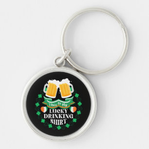 Chaveiro Este É o Meu Sorte Bebendo Cerveja Dia de São Patr