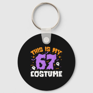 Chaveiro Este É o Meu Traje de Halloween 67 Número 6 7 Meme