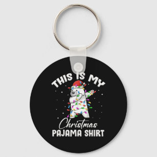Chaveiro Este É o Meu Urso Polar de Pijama de Natal Diversã