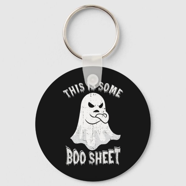 Chaveiro Este É Um Brinde De Boo Folha De Halloween. (Frente)