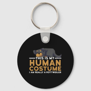 Chaveiro Este é um Humano Disfarçado de um Cão Rottweiler n