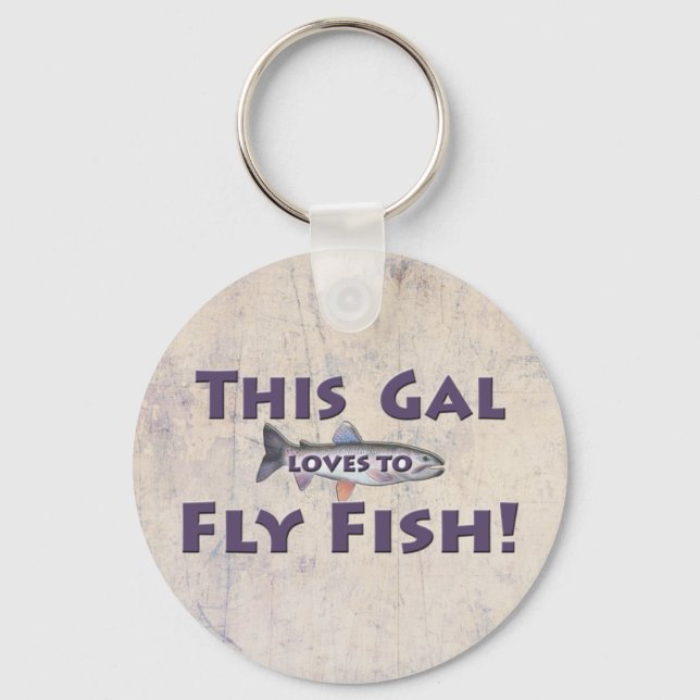 Chaveiro Este Gal ama Voar Peixe! Pesca com mosca (Frente)